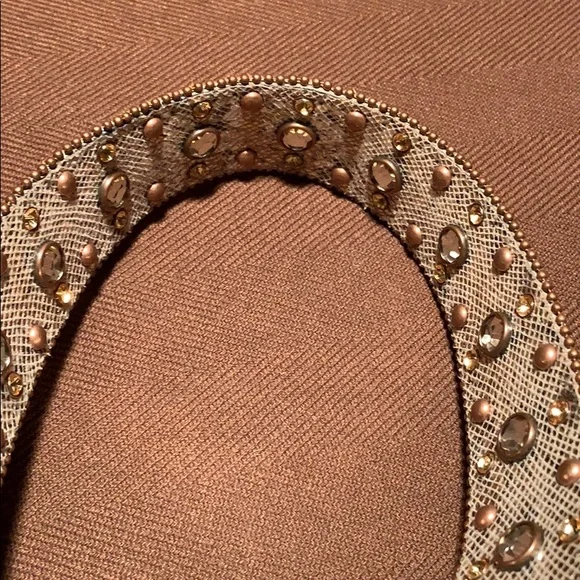 Leather bedazzled embellished belt worn once
